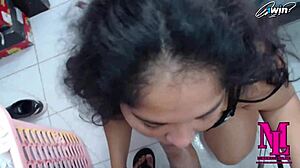 sucking stepdad's dick while mom's away 😏