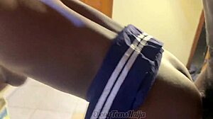 Is the Ebony Maid Riding Her Boss Through Sheer Fabric?