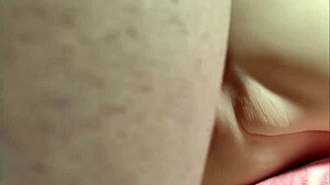 close-up sex with shaved pussy and double penetration rear entry