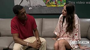 Step-MILF Persuasion with Blowjob and Dirty Talk in Interracial POV Fucking