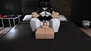 Fucking With My Busty Goth Friend In Roblox, Bent Over And Riding