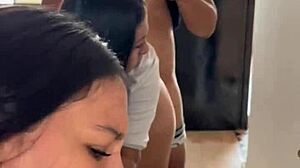 homemade fuck with fat colombian sister-in-law while girlfriend is away.