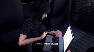 Freshwomen touch big tits in bedroom!