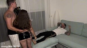 jovencita feels excited trying two cocks for first time