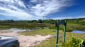 young trans in public daylight adventure