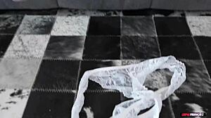 Skinny Brunette Student Alice Becker Gives Blowjob and Takes Anal Cumshot in Curitiba