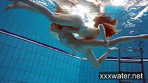 Milana and Katrin Strip Each Other Underwater in Bikinis