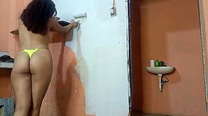 Kinky stepmom tongues and fingers stepdaughter hard