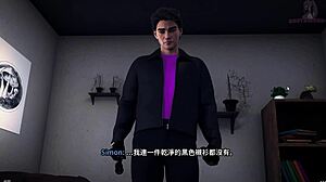 Freshwomen touch big tits in bedroom!