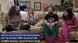 The pre employment physical - genesis. Nurse with curly hair and glasses gets close up pussy exam in hospital dress