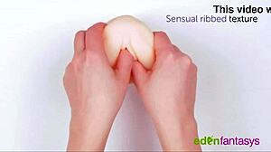 Ego x stroking masturbator with suction cup for solo play