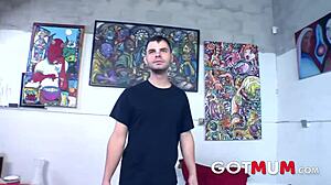 Got mum brunette milf cum on pretty face