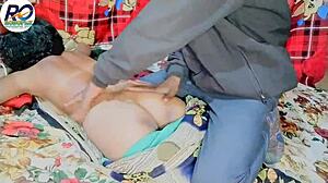 desi bhabhi moans during massage and breastfeeds brother-in-law for sex