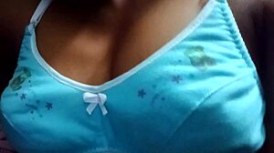 Desi housewife shows amazing natural tits in interview