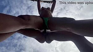 young trans in public daylight adventure