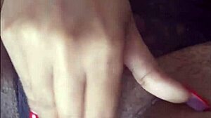 Ebony Beauty Couldn't Stop Fingering Her Fat Pierced Pussy.