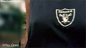 does wifey dare to flash her big tits on the street