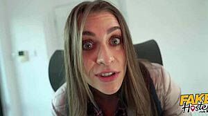 Young 18+ Backpacker In Fake Hostel Drinks Potion Causing Huge Tit Growth