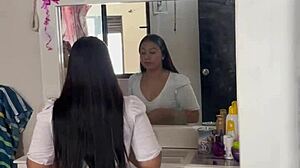 homemade fuck with fat colombian sister-in-law while girlfriend is away.