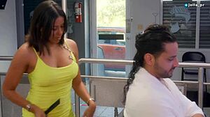 Slutty Latina Stylist Fucks Client During Haircut