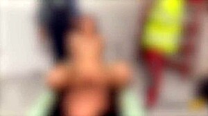 Young lady cheats on boyfriend with boss for real orgasms outdoors