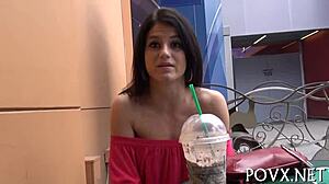 couple enjoys fellatio in outdoor pov setting