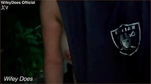 does wifey dare to flash her big tits on the street