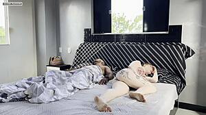 Brunette Milf Enjoys Interracial Bedroom Sex With Big Black Cock Licking Her Juicy Pussy And Intense Anal Fucking