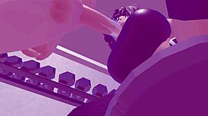 roblox fun at the gym with blowjob and cum in mouth