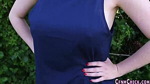 Bossy Dominas Suck Loser Outdoors