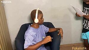 Naughty Ebony Student Rides Teacher's Big Cock In Lesson