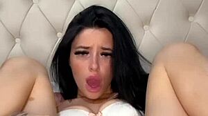 Teen american exchange student masturbates solo on webcam