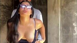 Beautiful Venezuelan Accepts Money for Public Fuck in Dorm Room Close-Up