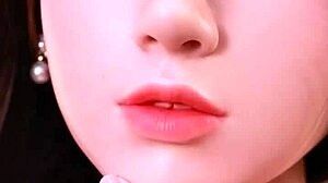 i couldn't resist stripping this sexy silicone fuck doll with fake tits