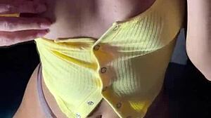 Beautiful amateur sends overdone picture of small tits and wet pussy before date.