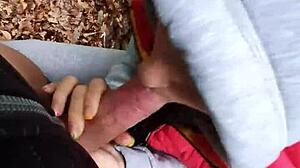 Risky quickie with 18yo brunette babe in pov bent over deepthroat