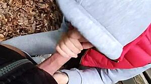 Risky quickie with 18yo brunette babe in pov bent over deepthroat