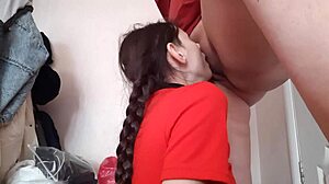 my teacher seduced me and made me take her pussy in my mouth!