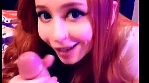 MJ gives blowjob to spiderman, then pussyfuck alicebong