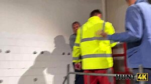 Young lady cheats on boyfriend with boss for real orgasms outdoors