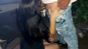 Humiliated in park dogging, cuckold watches eagerly