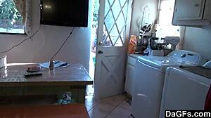 Hottie teen fucked in kitchen