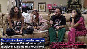 The pre employment physical - genesis. Nurse with curly hair and glasses gets close up pussy exam in hospital dress