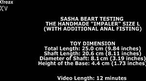 Sasha beart tests handmade impaler size l with additional anal fisting techniques