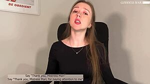 goddess humiliates with ruined orgasm and cum eating