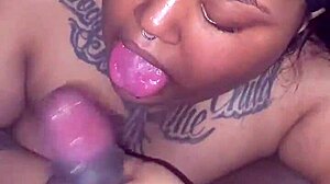 Guccicapone Ft Light Skin BBW Slut with Big Black Cock Blowjob