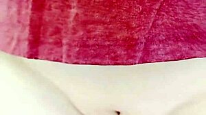 Mature cougar's big pussy lips slide and grind, wet and hairless.