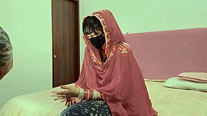 newly married girl enjoys doggy style on wedding night