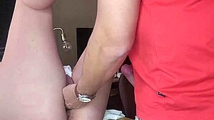 Hot babe nipple slip ends in close up pussy fucking