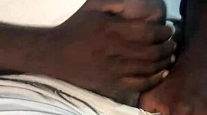 Sloppy Handjob On BBC Cock